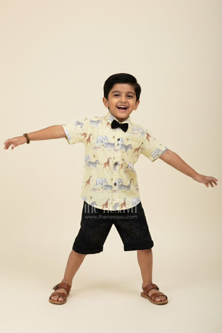 Boys Casual Shirt and Shorts Set for Birthday and Everyday Fun