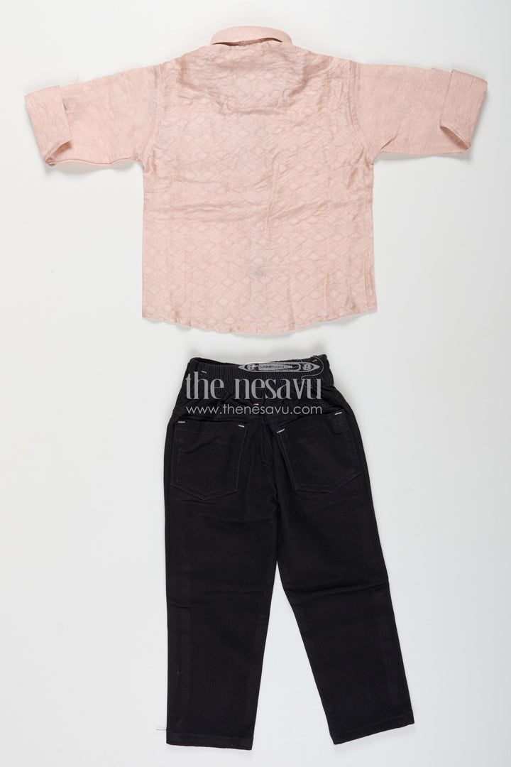 Toddler boys cotton blend shirt and pant set for casual outings