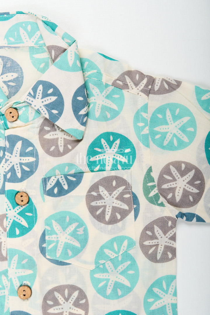 Casual cotton set for toddler boys with modern print