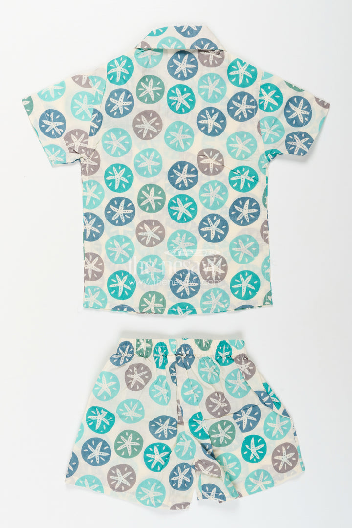 Casual cotton set for toddler boys with modern print