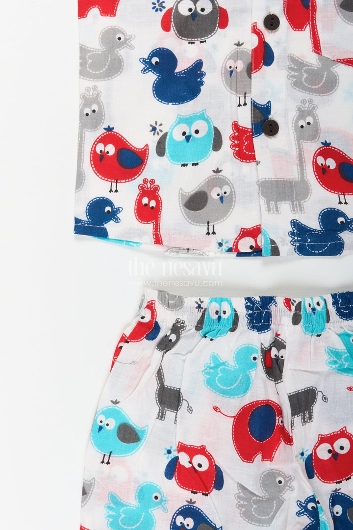 Boys animal print cotton co-ord set for fun and playful days