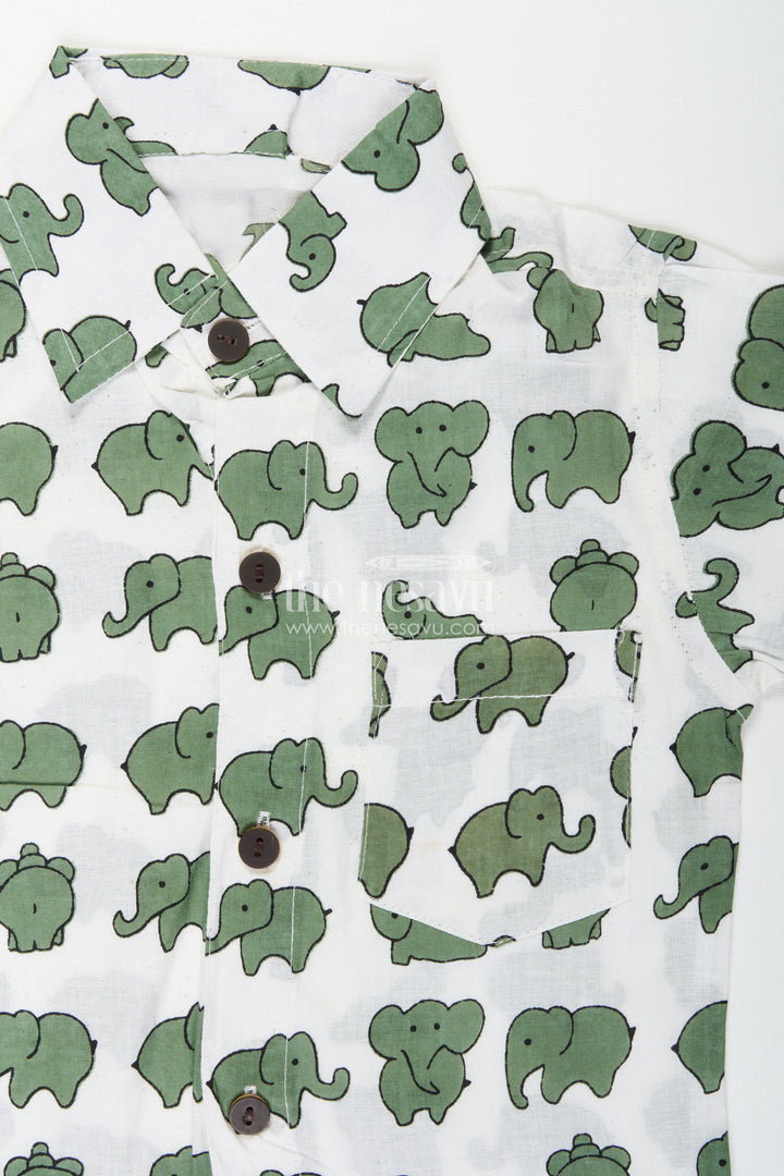 Boys cotton set with elephant print for everyday adventures
