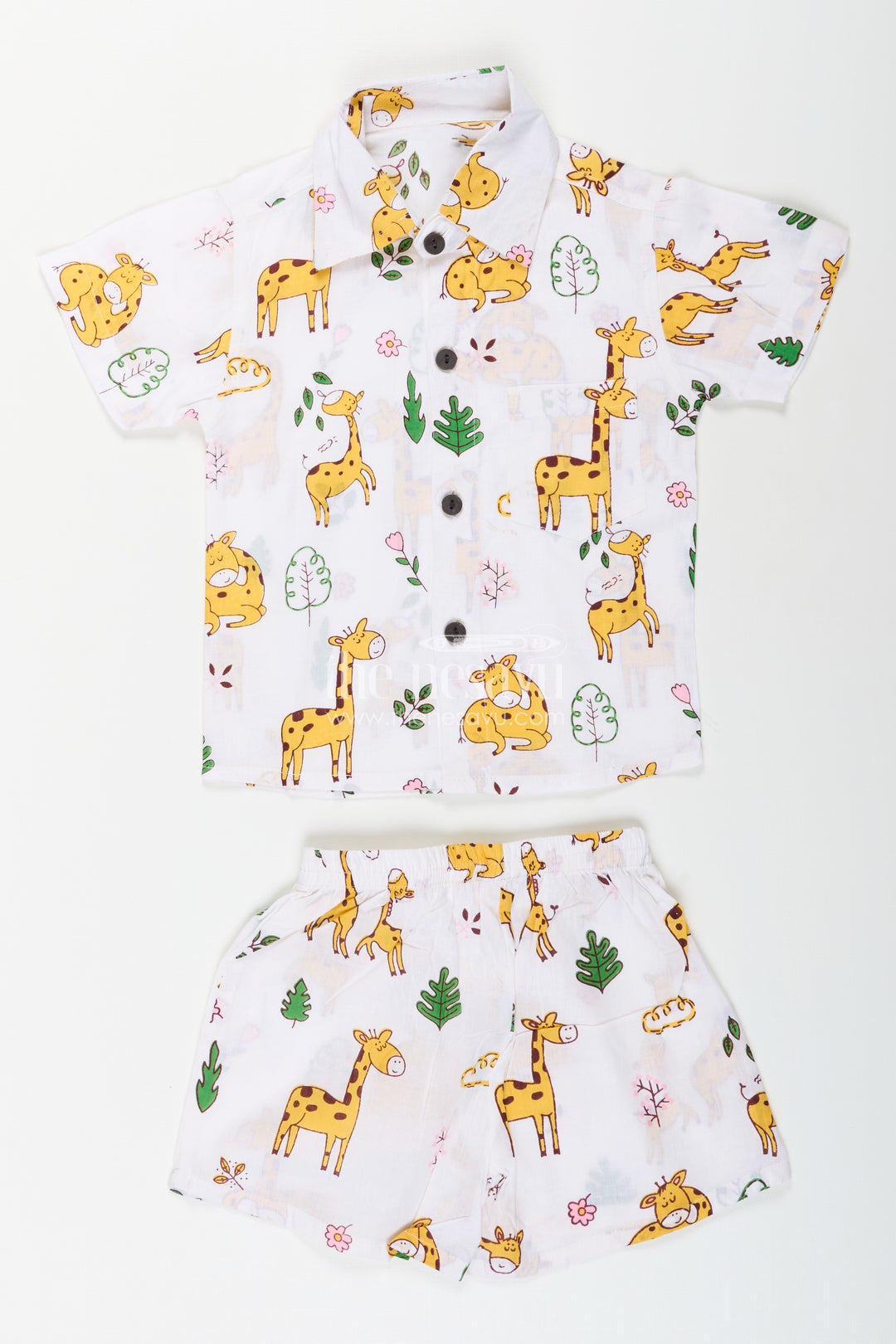 Animal print cotton co-ord for toddler boys’ daily dressing