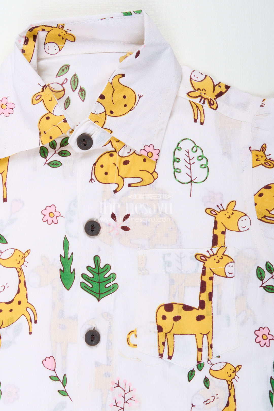 Animal print cotton co-ord for toddler boys’ daily dressing