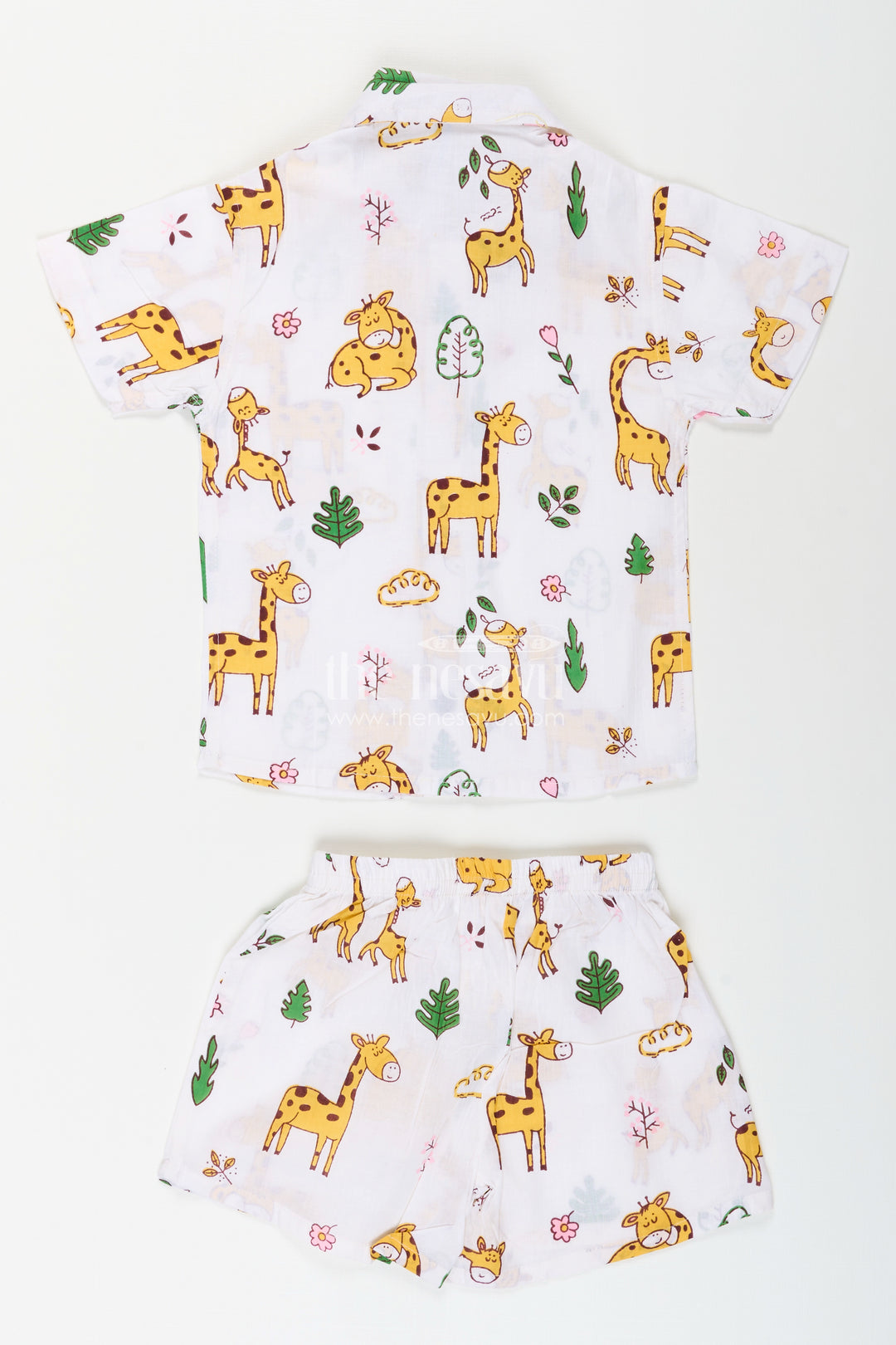 Animal print cotton co-ord for toddler boys’ daily dressing
