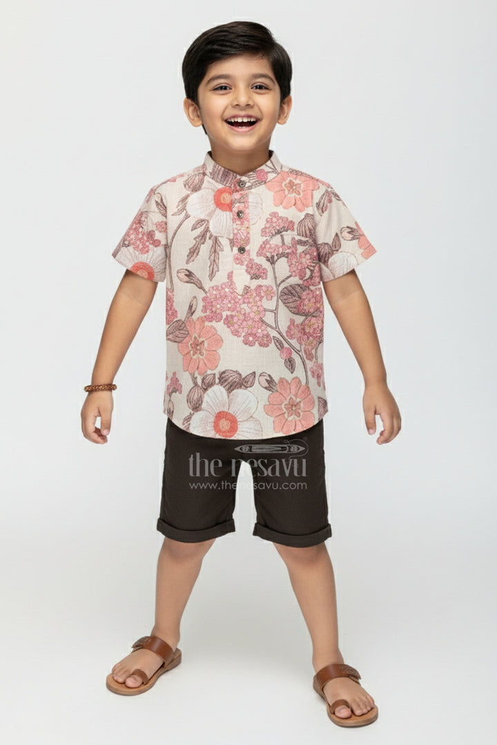 Toddler Boys Casual Floral Set for Weekend Outings
