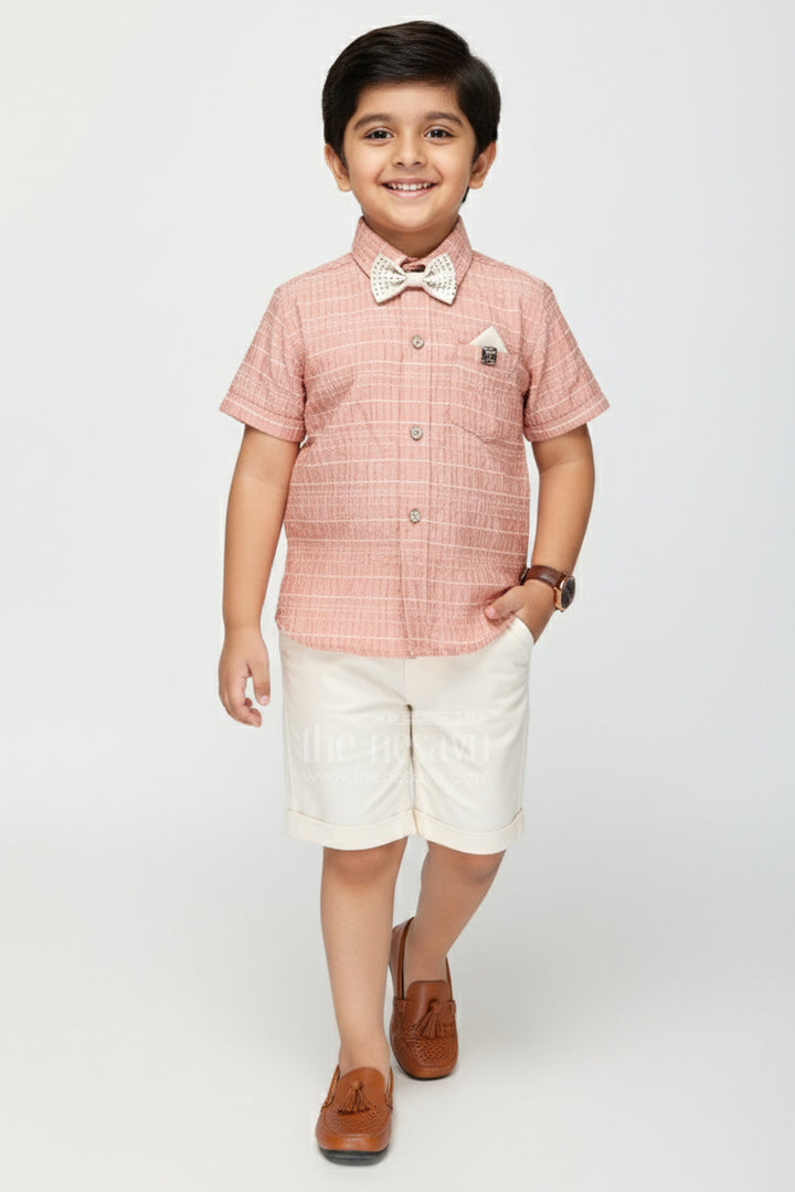 Boys Formal Casual Outfit with Bow Tie for Birthday Brunch