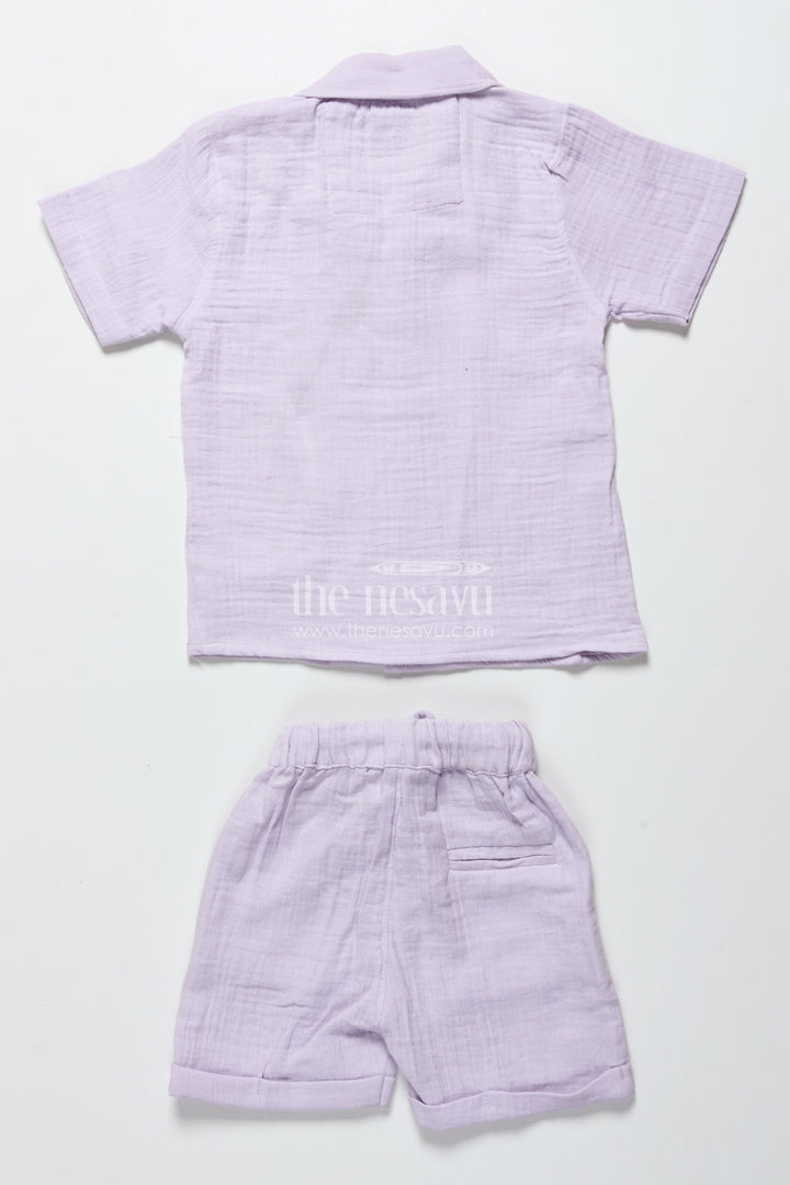 Baby boys embroidered muslin cotton set for festive casuals