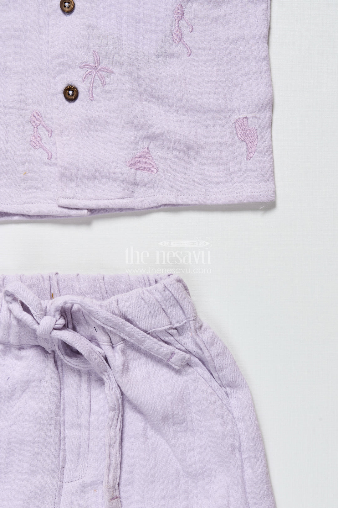 Baby boys embroidered muslin cotton set for festive casuals