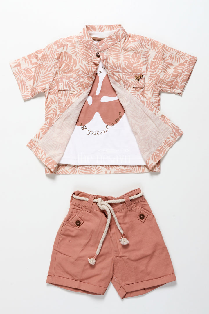 Baby boys digital print cotton set for weekend wear and photos