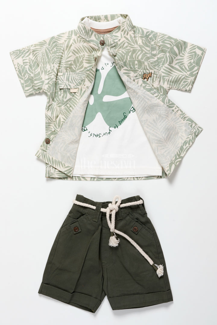 Baby boys cotton printed set for playdates and everyday wear