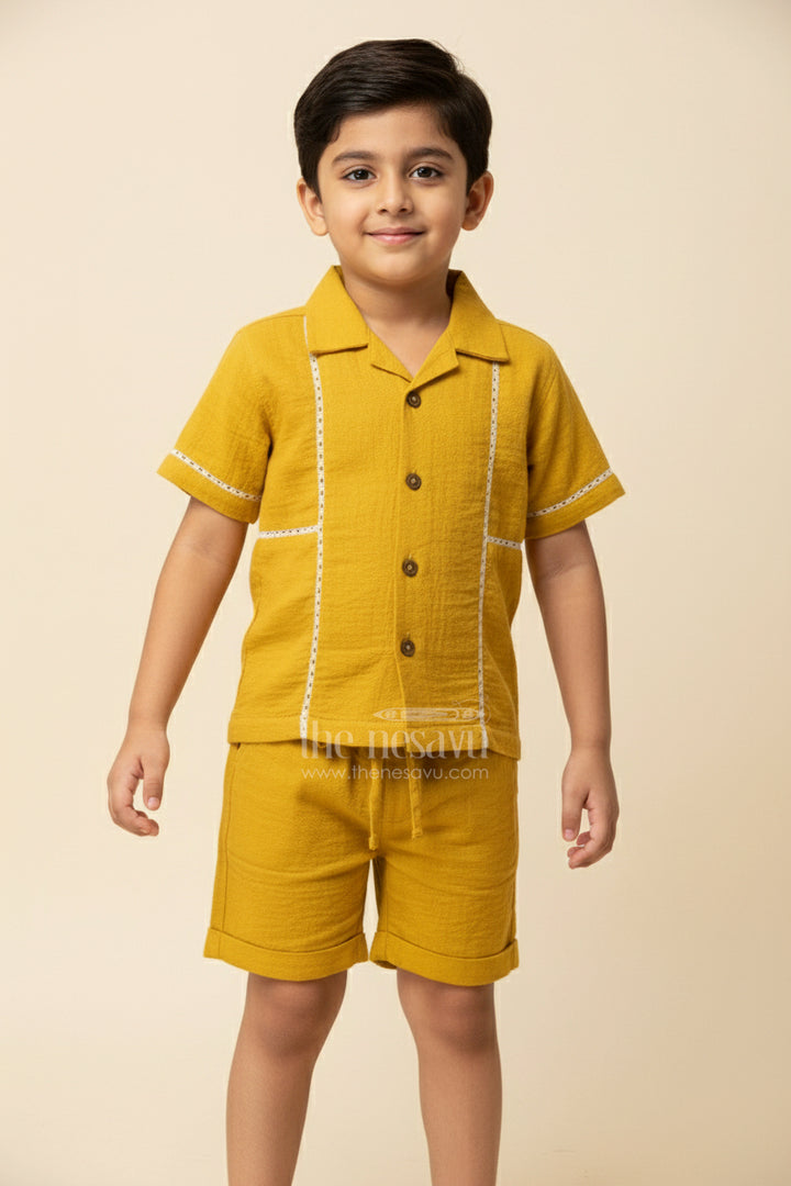 Toddler Boys Soft Muslin Set for Playdates and Daily Wear