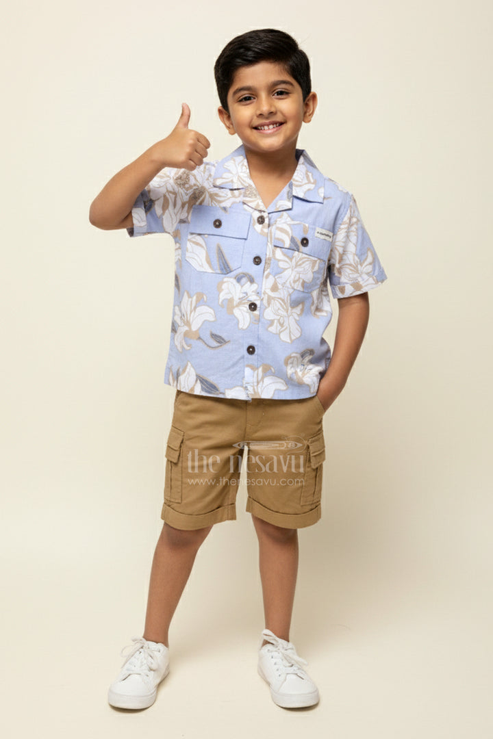 Baby Boys Digital Printed Cotton Set for Playdates and Casual Fun