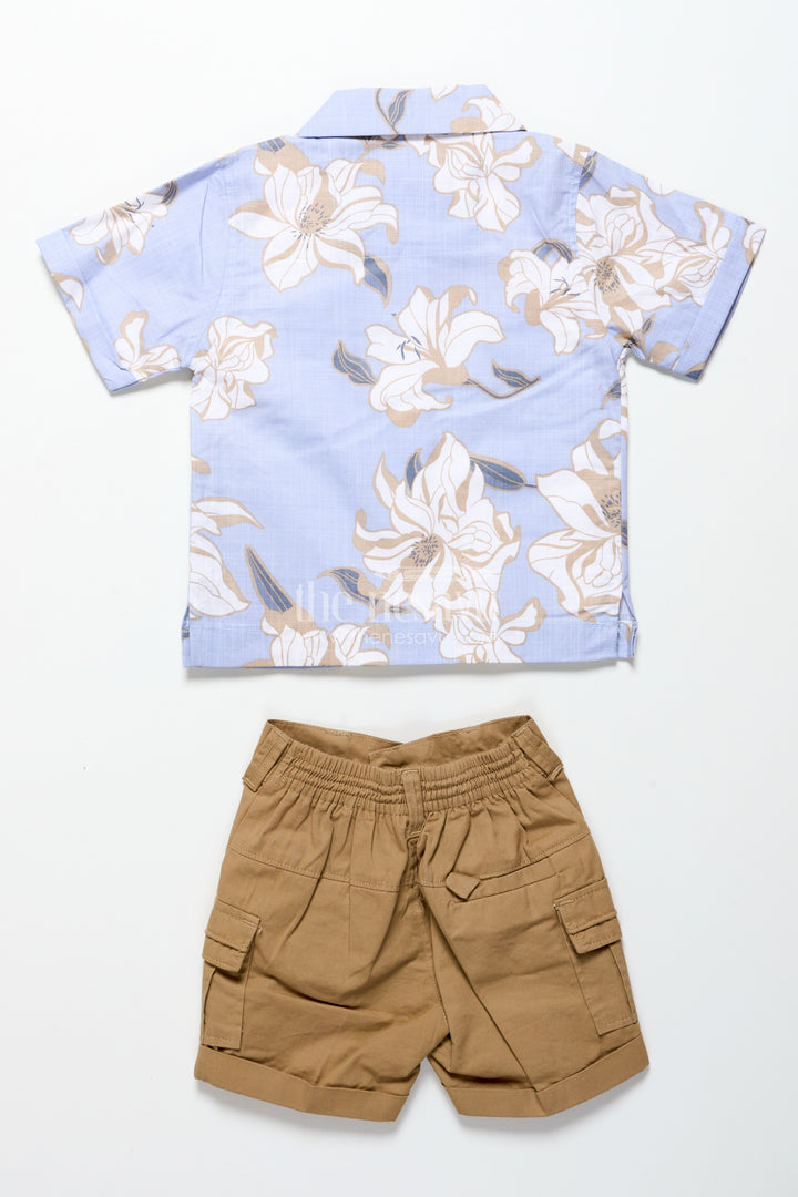 Baby boys digital printed cotton set for playdates and casual fun