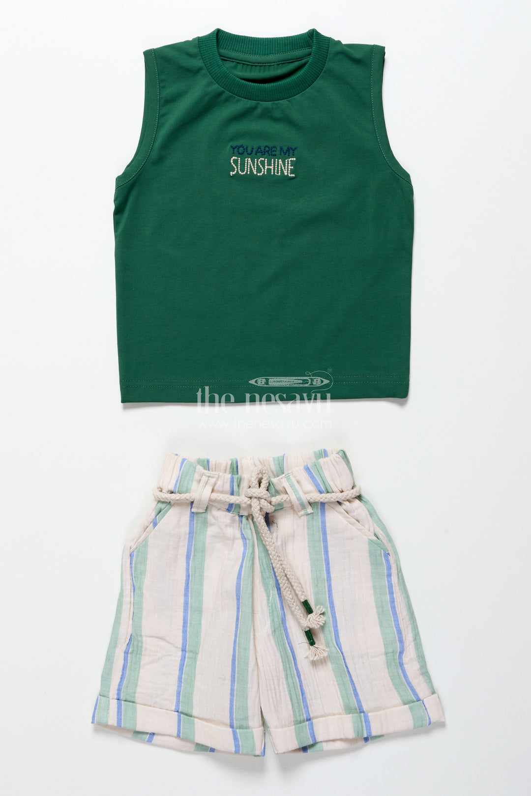 Toddler boys muslin stripe set for relaxed dressing and outings