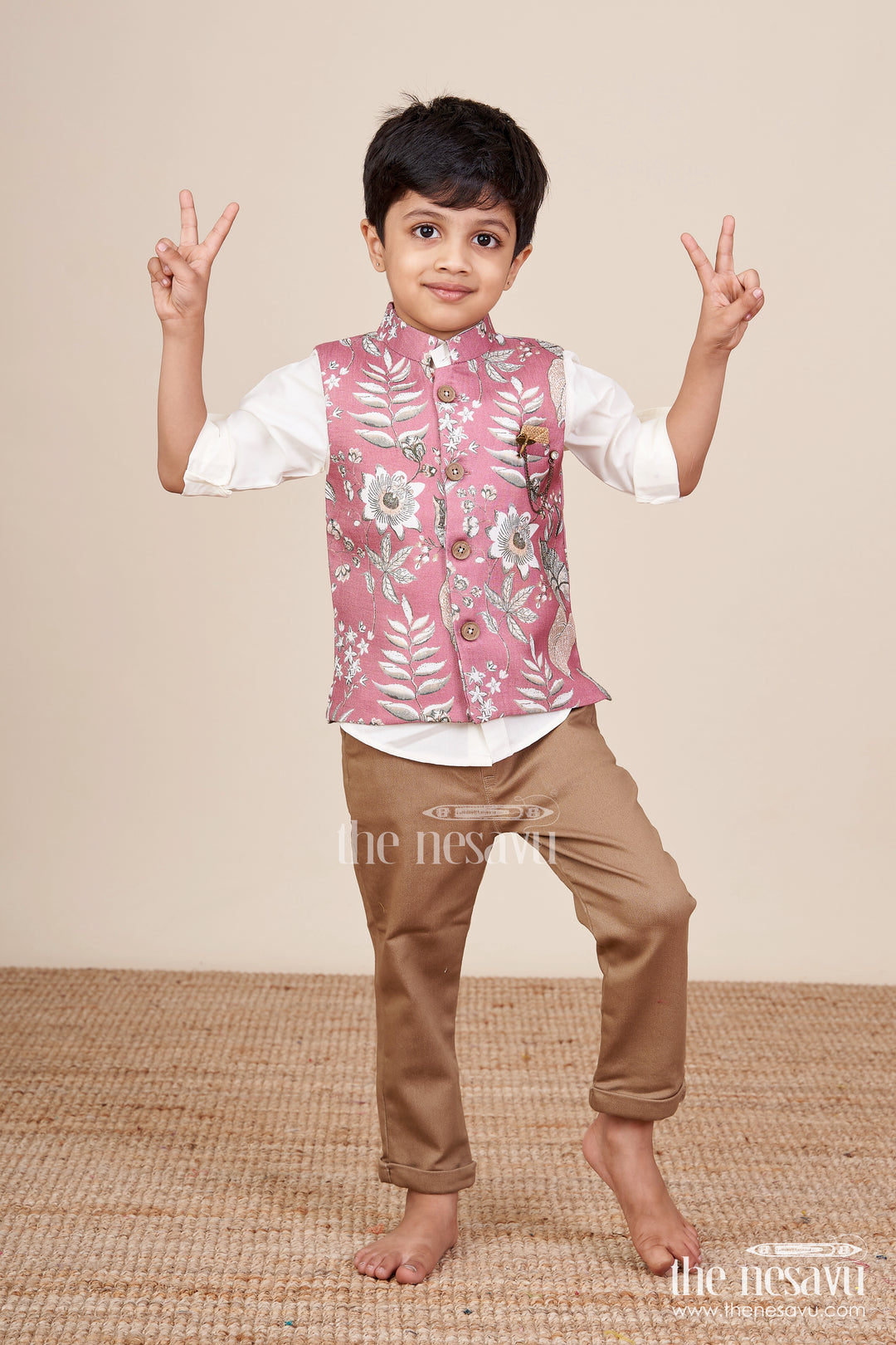 Baby boys ethnic jacket set for weddings and celebrations
