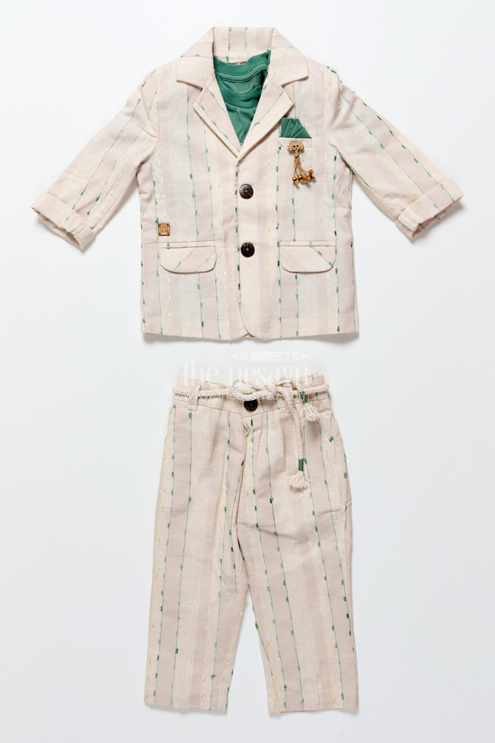 Baby boys embroidered blazer set for traditional celebrations