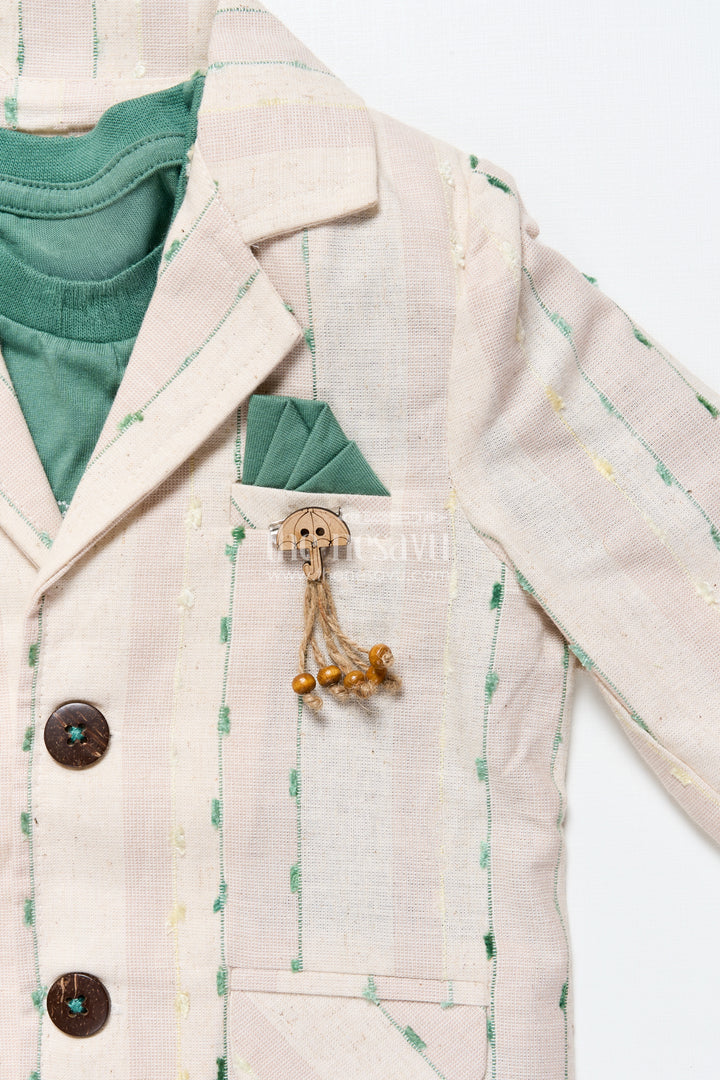 Baby boys embroidered blazer set for traditional celebrations