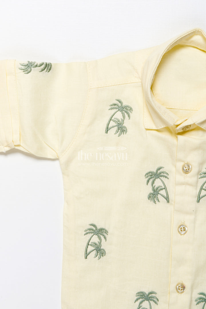 Boys cotton outfit set with embroidery for everyday comfort and outings