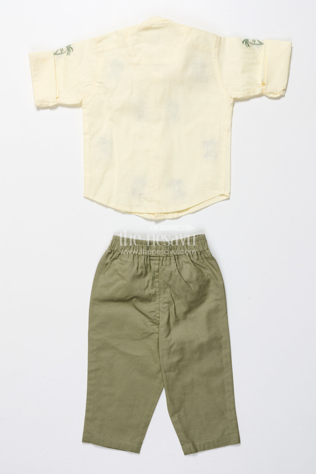 Boys cotton outfit set with embroidery for everyday comfort and outings