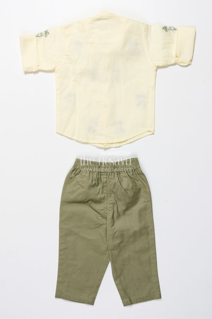 Boys cotton outfit set with embroidery for everyday comfort and outings