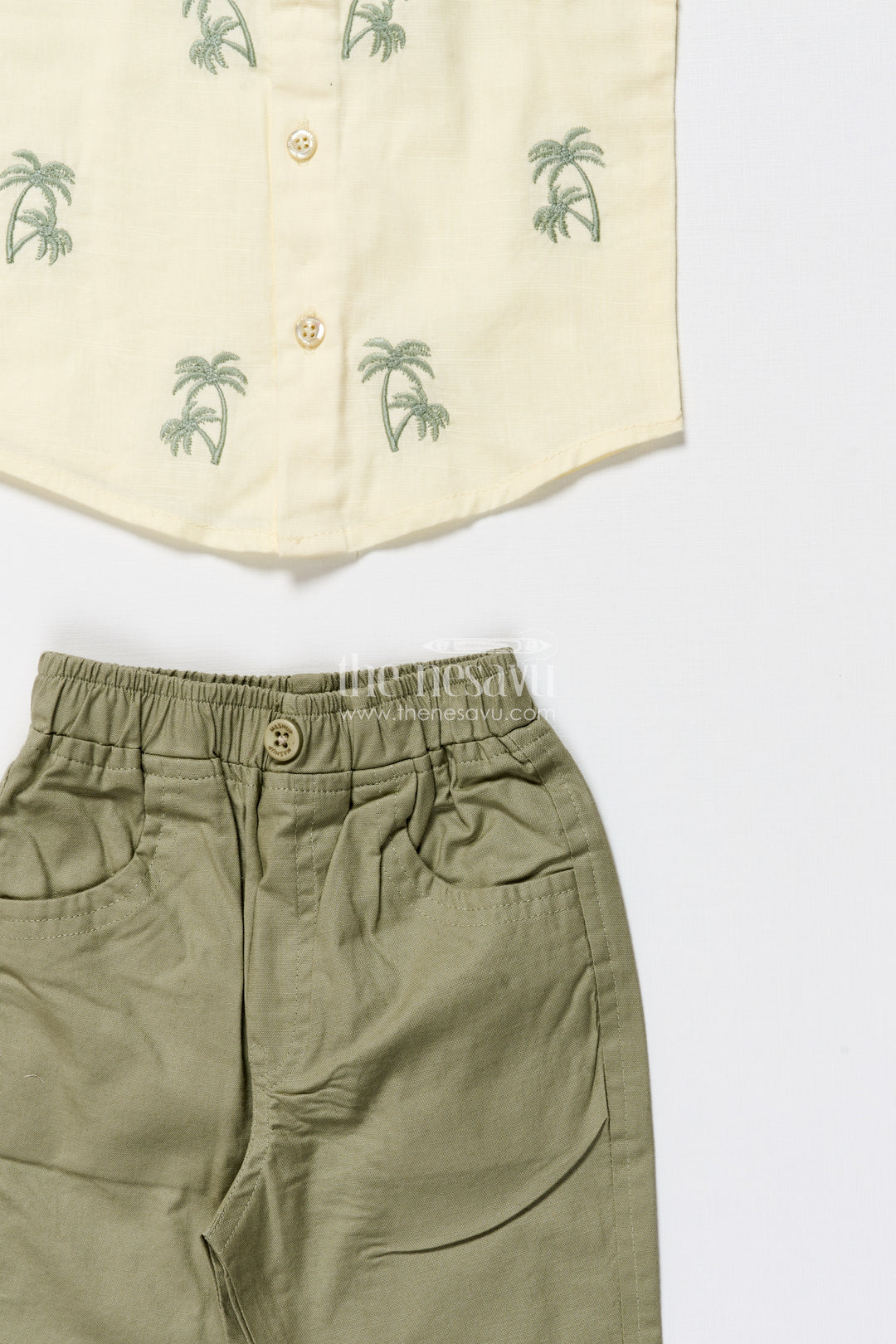 Boys cotton outfit set with embroidery for everyday comfort and outings