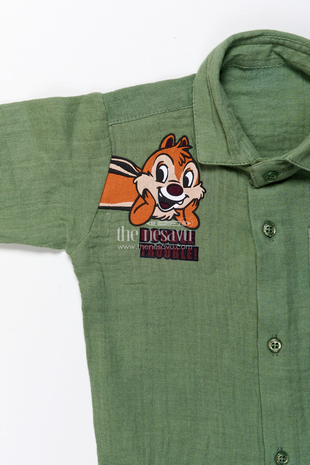 Boys muslin cotton outfit set with cartoon prints for fun-filled days