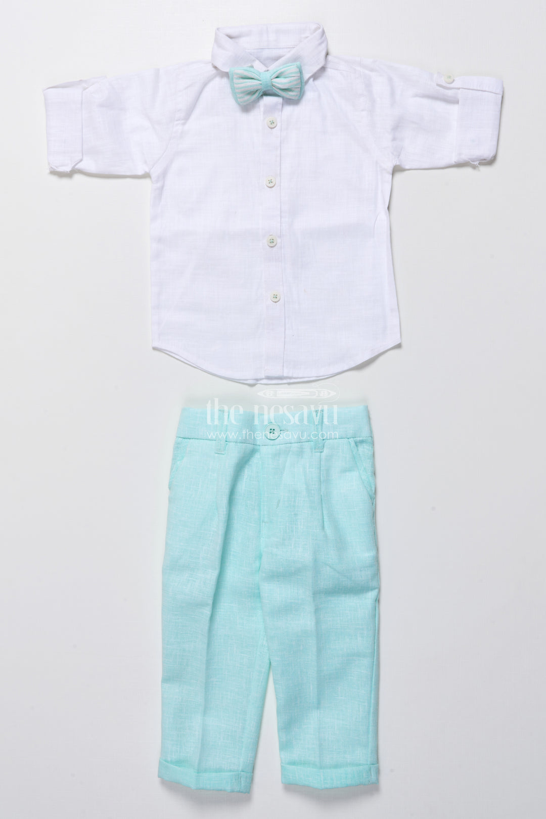 Toddler boys ethnic cotton outfit with embroidered jacket for functions