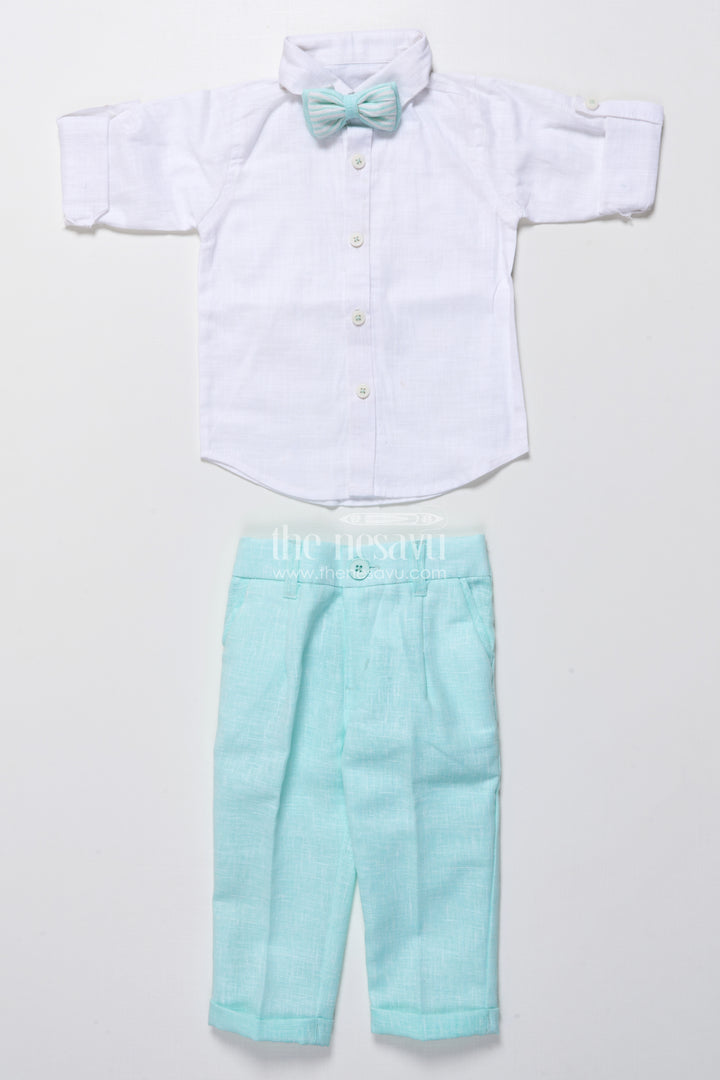 Toddler boys ethnic cotton outfit with embroidered jacket for functions