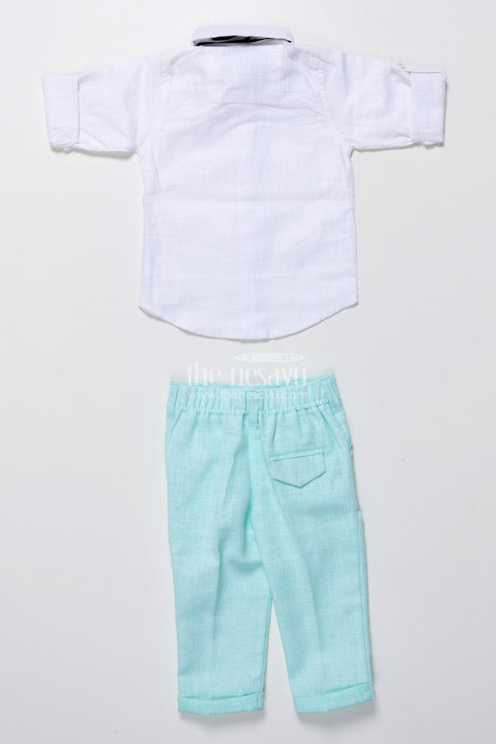 Toddler boys ethnic cotton outfit with embroidered jacket for functions