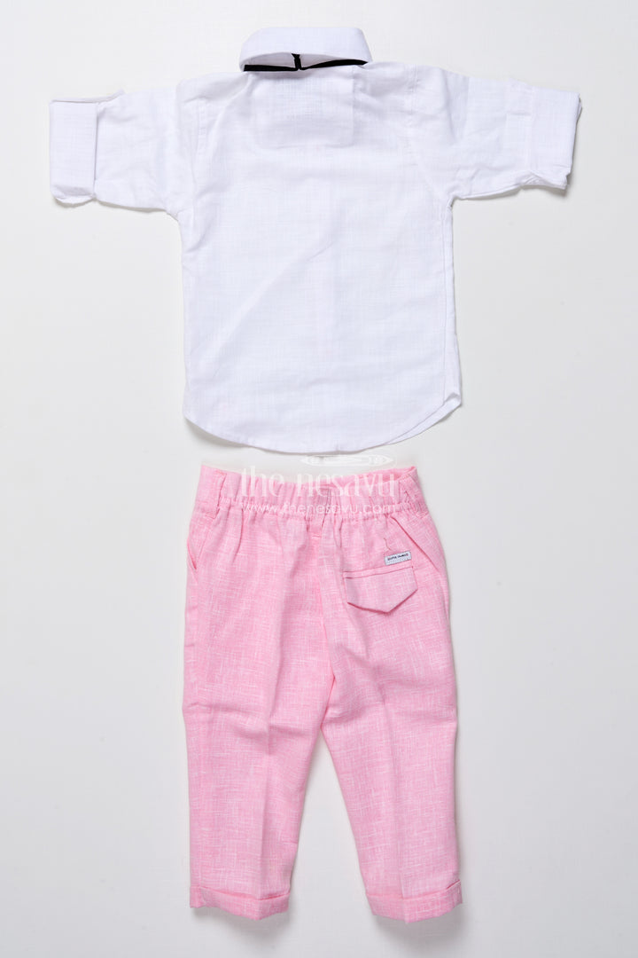 Toddler boys festive outfit with animal embroidery jacket and cotton pants
