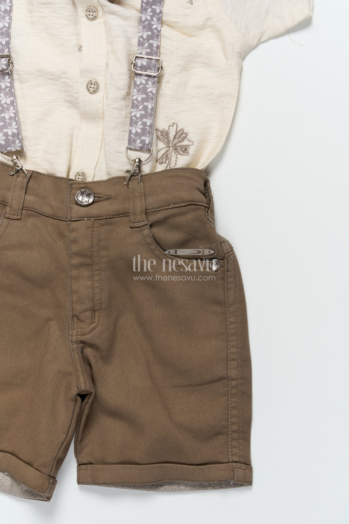 Boys Suspender Outfit Set for Photo Shoots and Festive Dressing