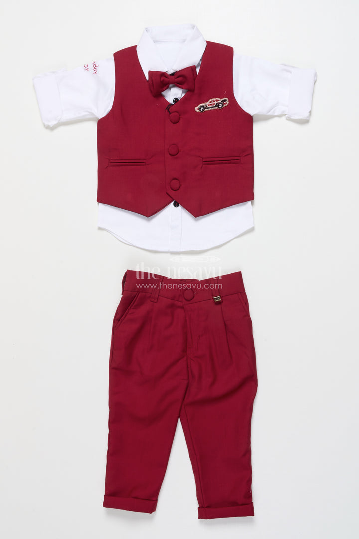 Boys Partywear Set with Waistcoat for Birthdays and Family Events