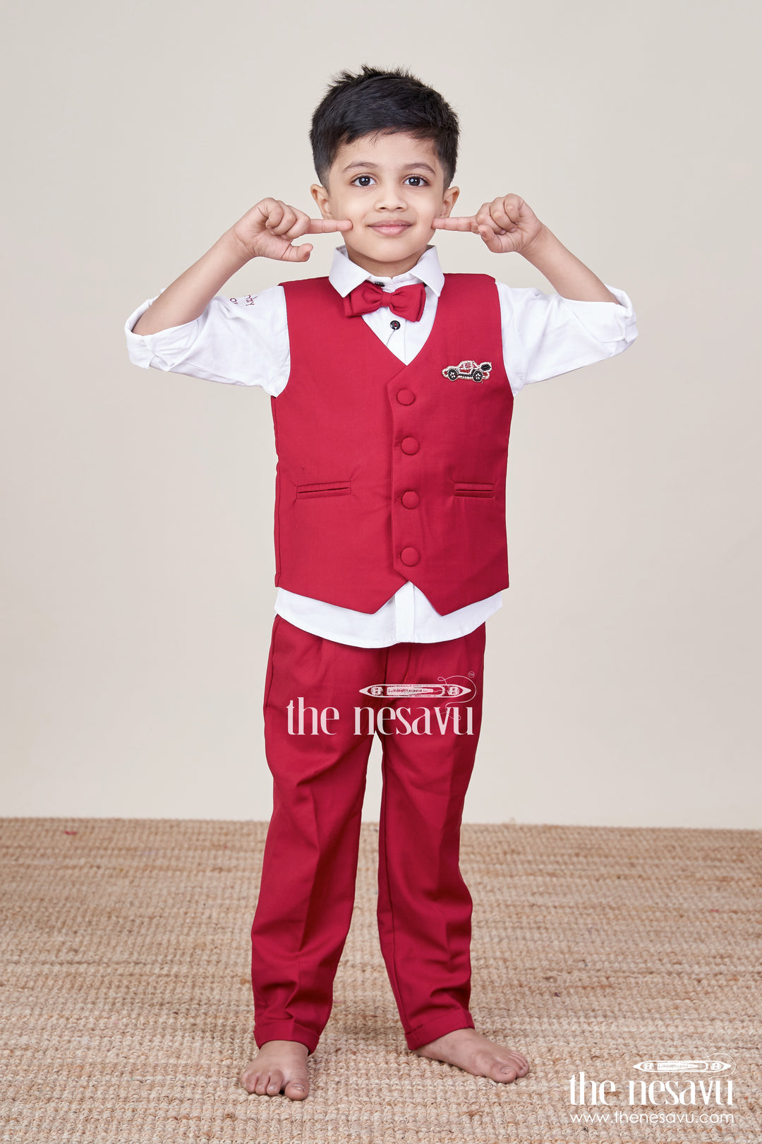 Boys Partywear Set with Waistcoat for Birthdays and Family Events