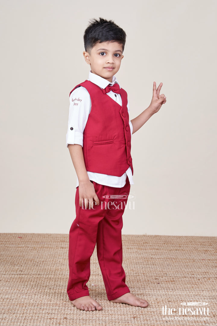 Boys Partywear Set with Waistcoat for Birthdays and Family Events