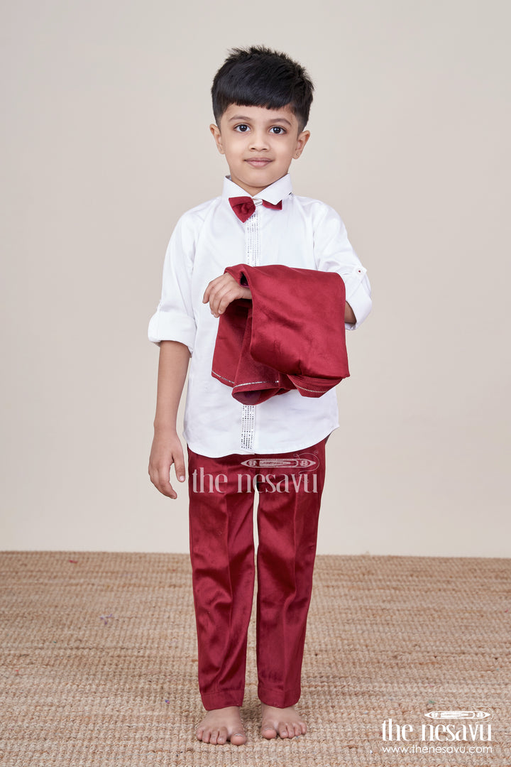 Boys Birthday Outfit with Waistcoat and Bowtie for Festive Occasions