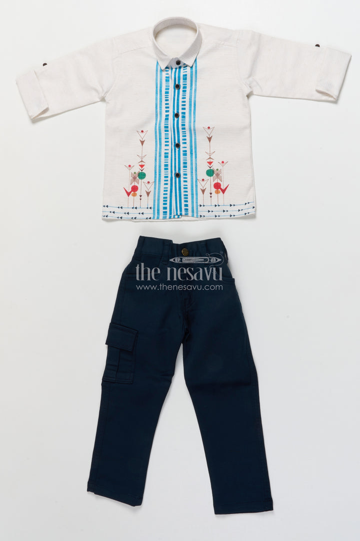 Boys cotton blazer outfit for festive casual and school functions