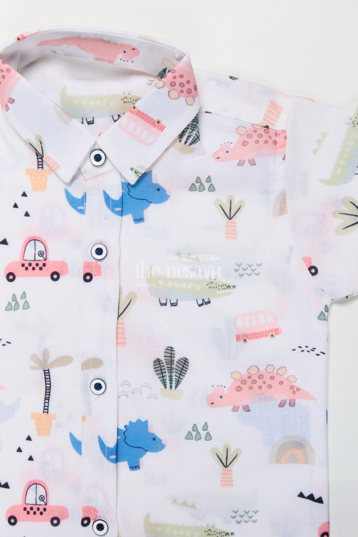 Boys Printed Shirt and Shorts Set for Park Visits and Weekend Fun