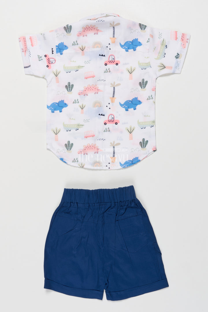 Boys Printed Shirt and Shorts Set for Park Visits and Weekend Fun