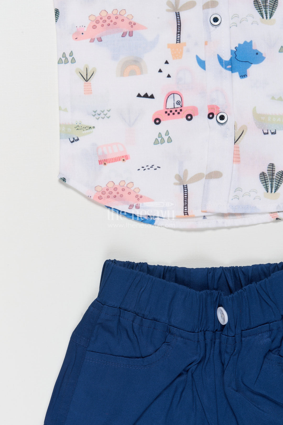 Boys Printed Shirt and Shorts Set for Park Visits and Weekend Fun