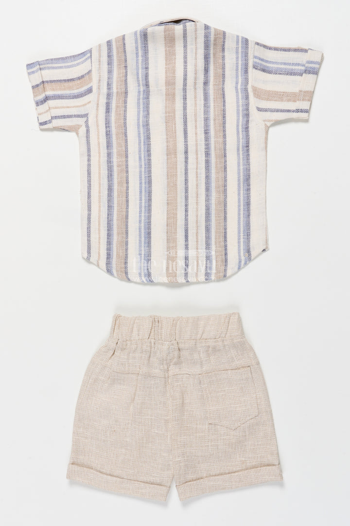 Boys Striped Cotton Casual Set for Summer Comfort and Family Functions
