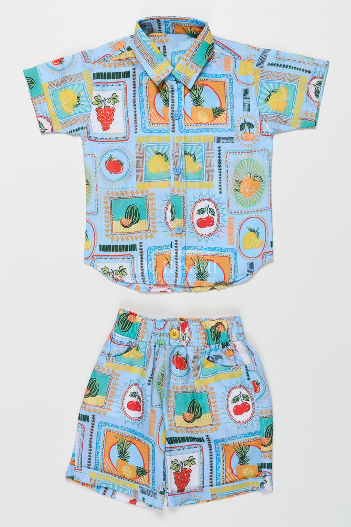 Boys Cotton Printed Outfit for Birthday Play and Summer Photoshoots