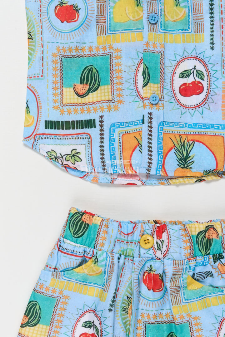 Boys Cotton Printed Outfit for Birthday Play and Summer Photoshoots