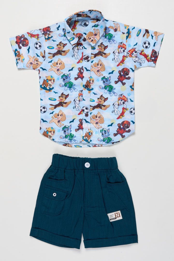 Boys Printed Casual Set for Travel, Daycare and Weekend Fun