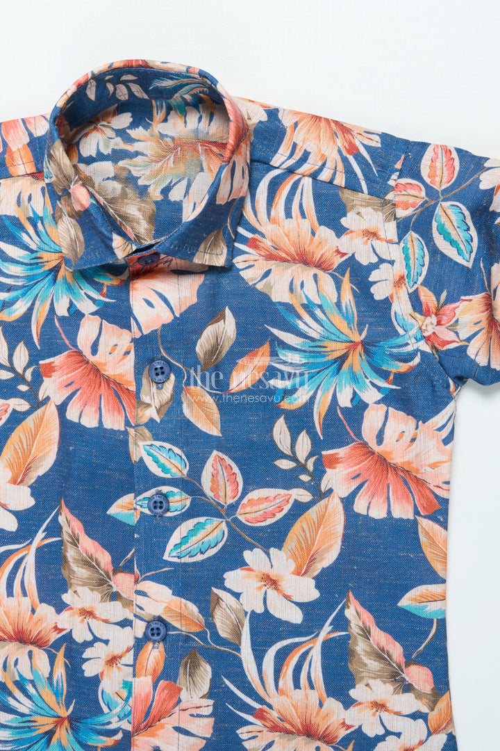 Boys Floral Printed Shirt Set for Birthdays and Festive Fun
