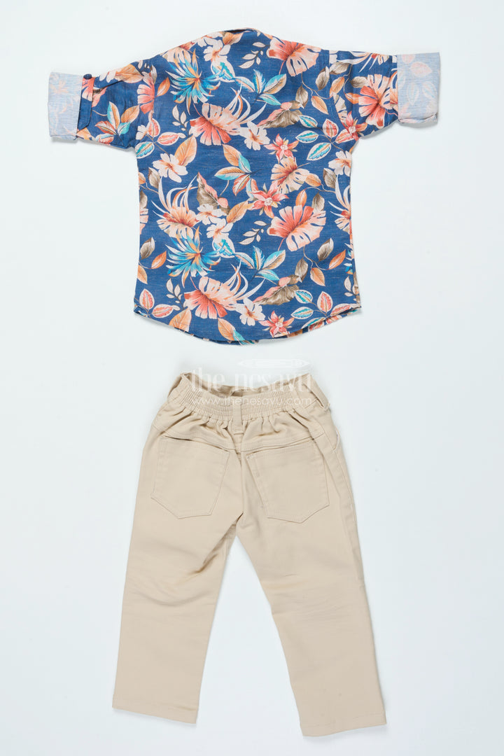 Boys Floral Printed Shirt Set for Birthdays and Festive Fun
