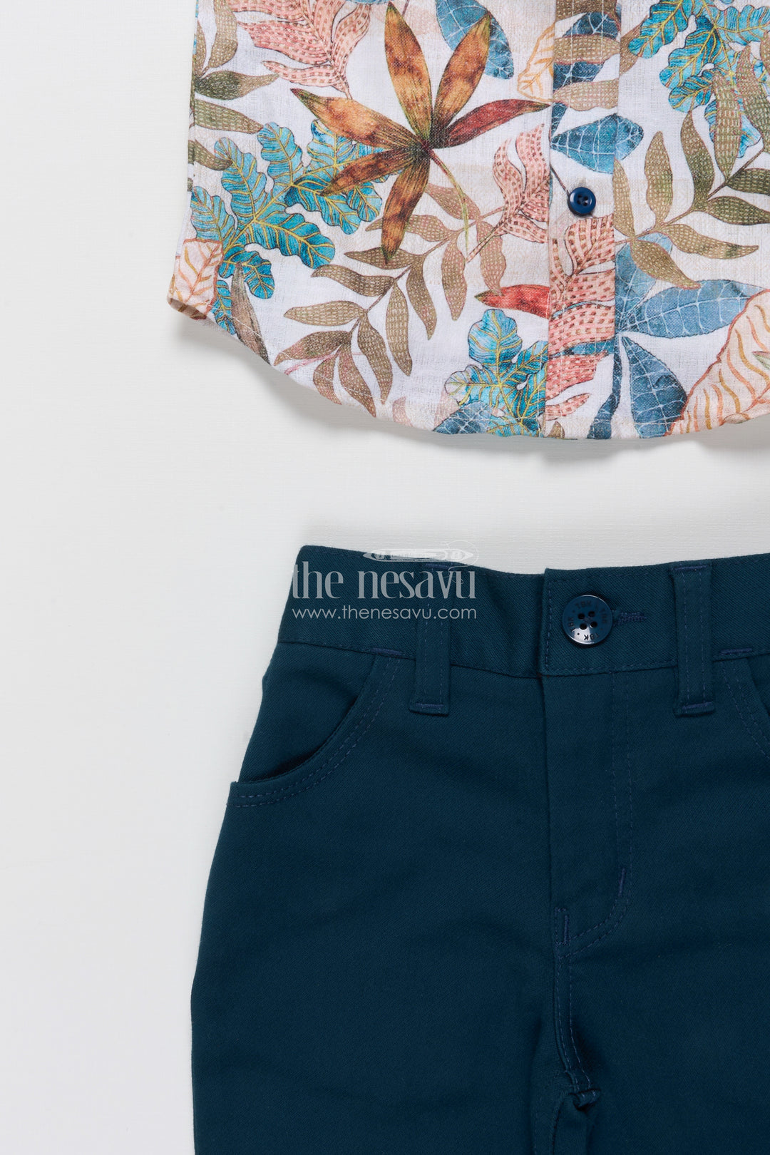 Toddler Boys Casual Set with Printed Shirt and T-Shirt Combo