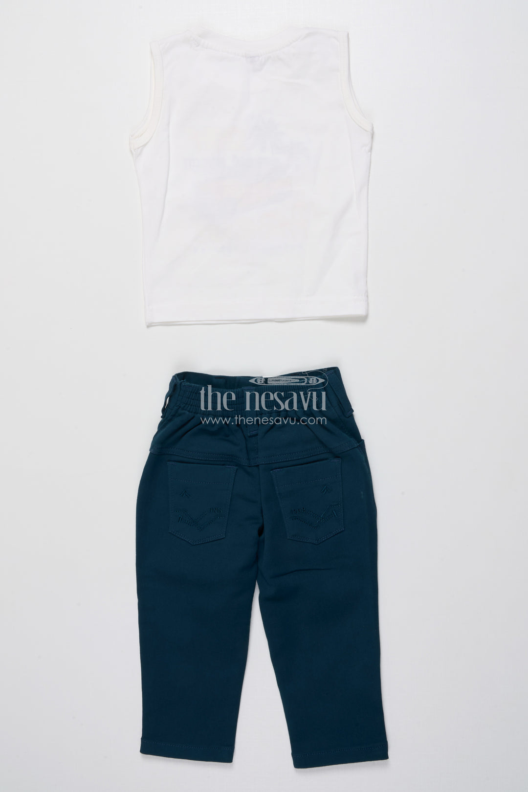 Toddler Boys Casual Set with Printed Shirt and T-Shirt Combo