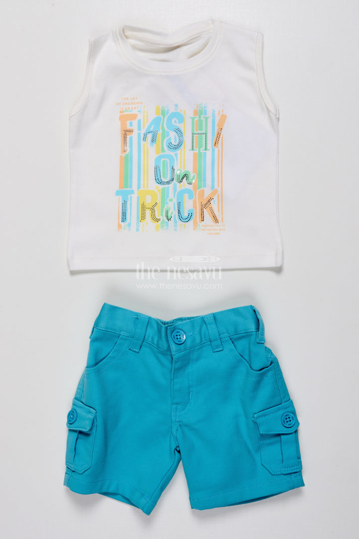Toddler Boys Casual Set with Striped Shirt and T-Shirt Combo