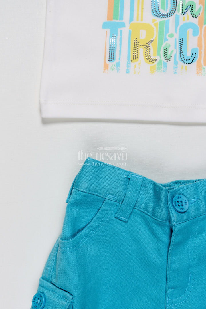Toddler Boys Casual Set with Striped Shirt and T-Shirt Combo